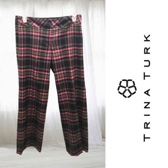 trina turk plaid pants